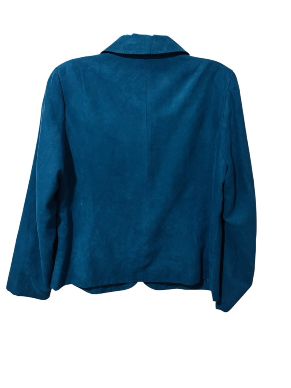 STUDIO WORKS teal blue/green velvet 3 button blazer jacket size 16 - Picture 5 of 8